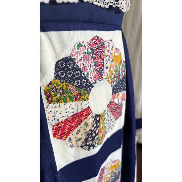 1970s vintage patchwork quilt Toni Todd dress prairie - Picture 4 of 8